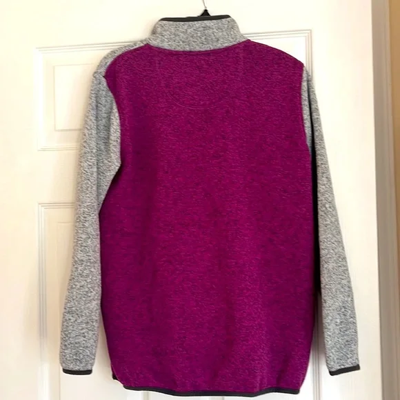 Kids' L.L.Bean Sweater Fleece Pullover, Colorblock - Picture 2 of 3